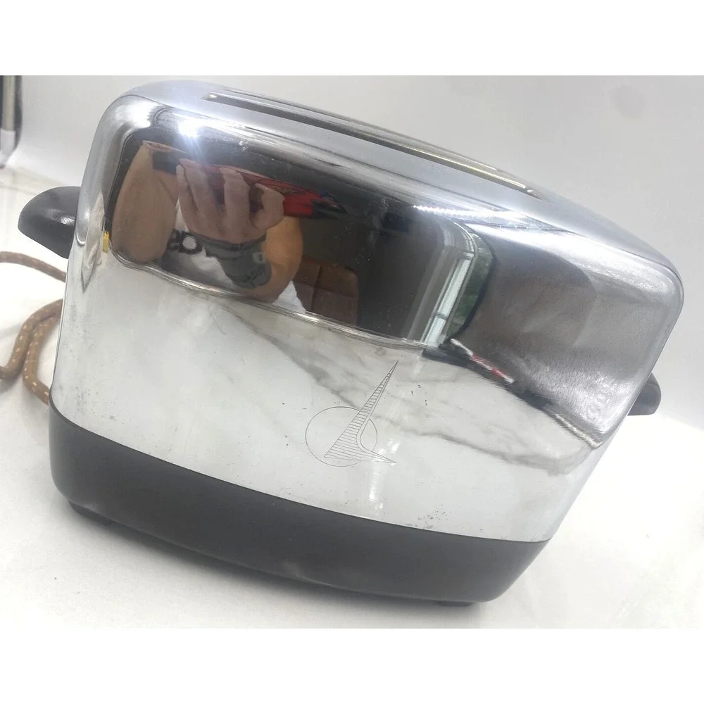 VINTAGE Imperial Toaster Chrome Model 1116-A Single SLICE POP UP TOASTER Works